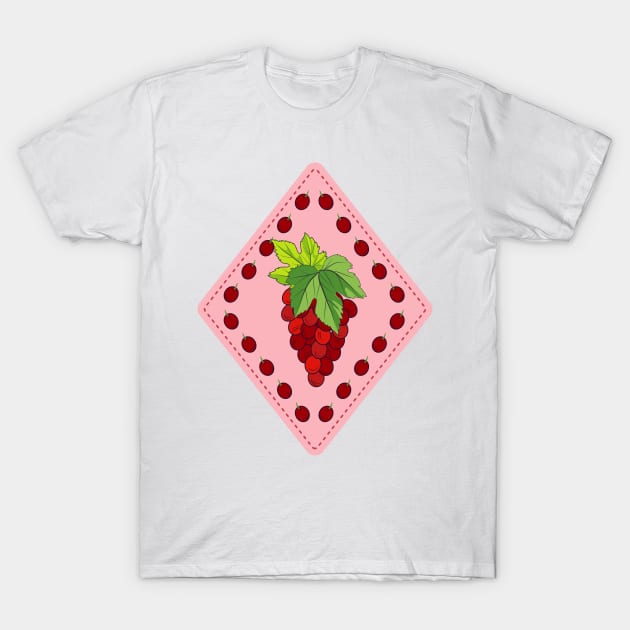 Cute Grape Stamp T-Shirt by SWON Design